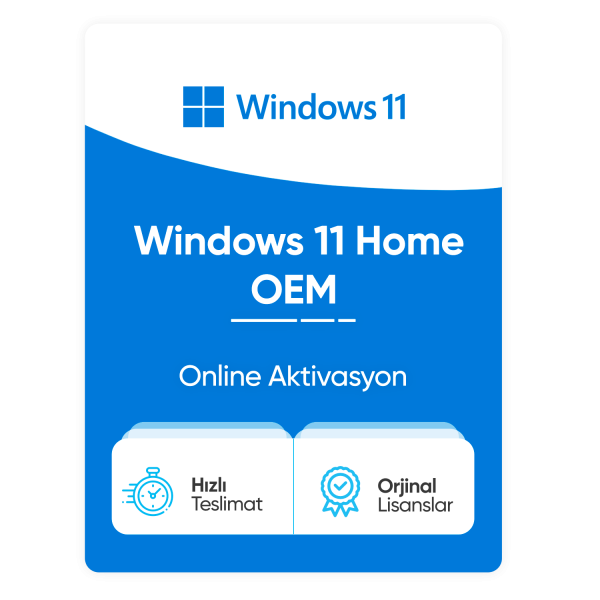 Windows 11 Home OEM - Online Aktivasyon