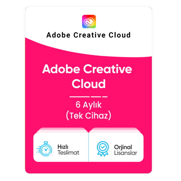 Adobe CC 6 Aylık Tek