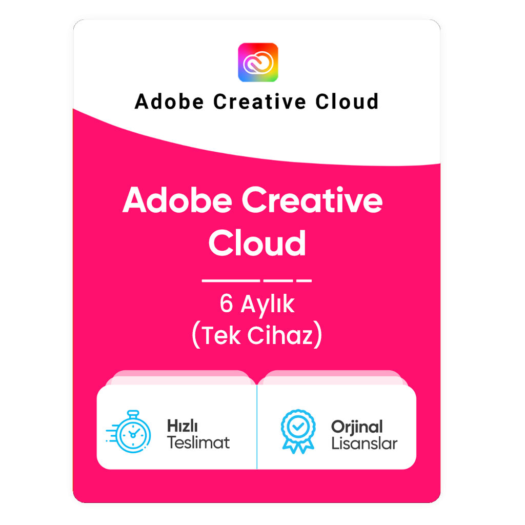 Adobe CC 6 Aylık Tek