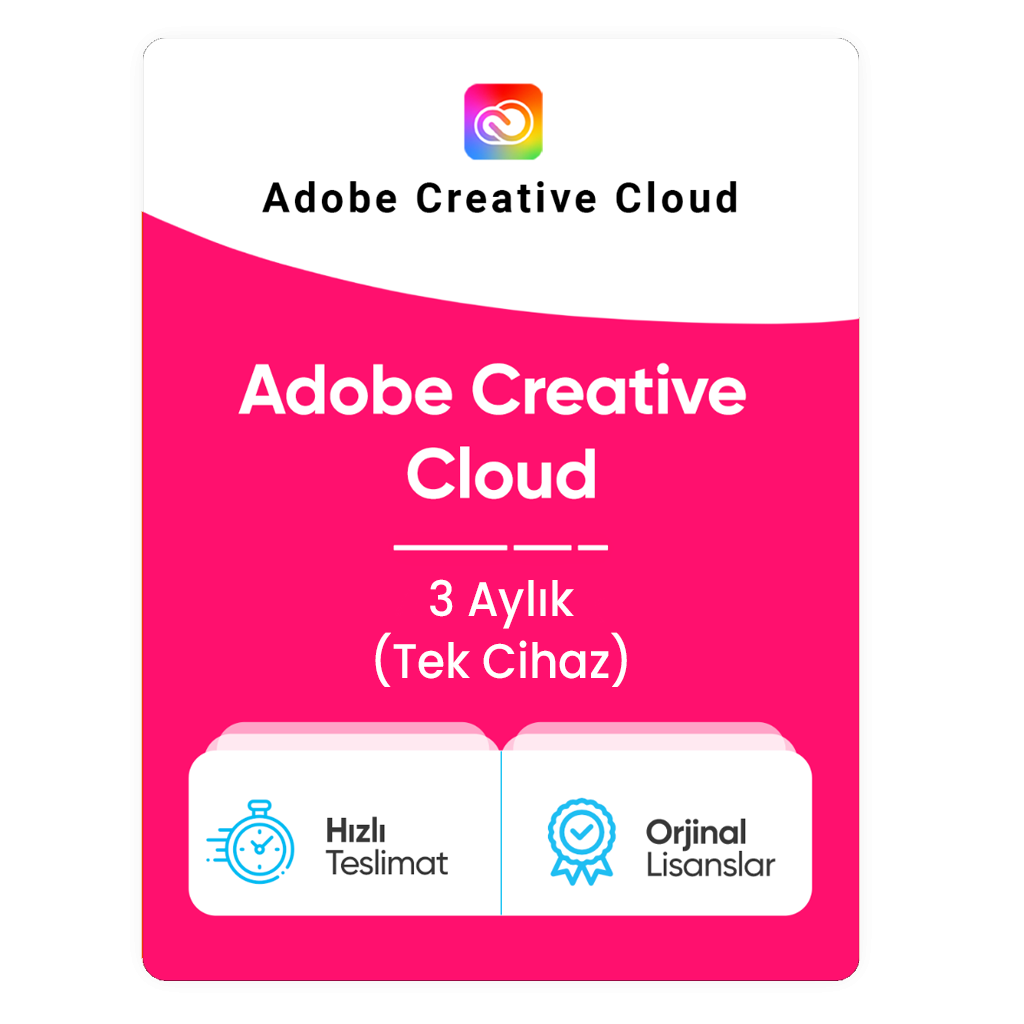 Adobe CC 3 Aylık Tek